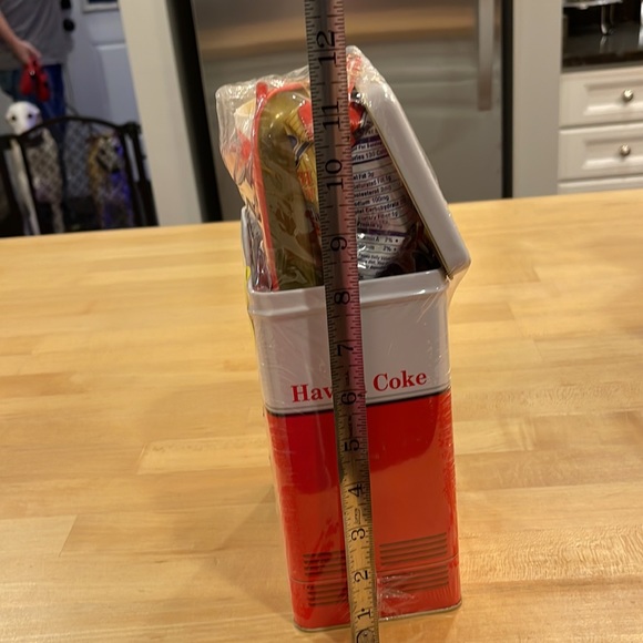 1950s coca-cola Vending Machine Tin with Glass, Straw and Mini Tray NIP - Picture 13 of 14